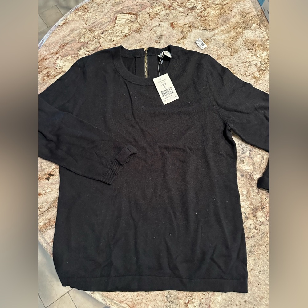Kate Spade NWT Black Long Sleeve Sweater